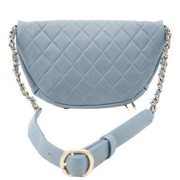Chanel  Business Affinity Quilted Caviar Leather Waist Bag Blue - Picture 4 of 12